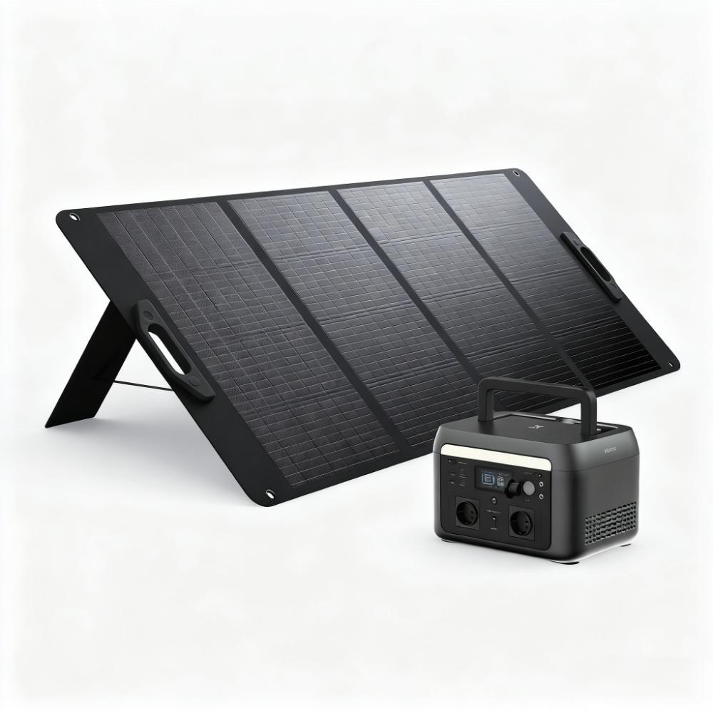 200W Solar Panel Foldable - IP67 Waterproof with Stand & DC Cable