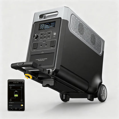 Expandable 3840Wh Power Station, 3600W Output, LiFePO4 & Solar Ready