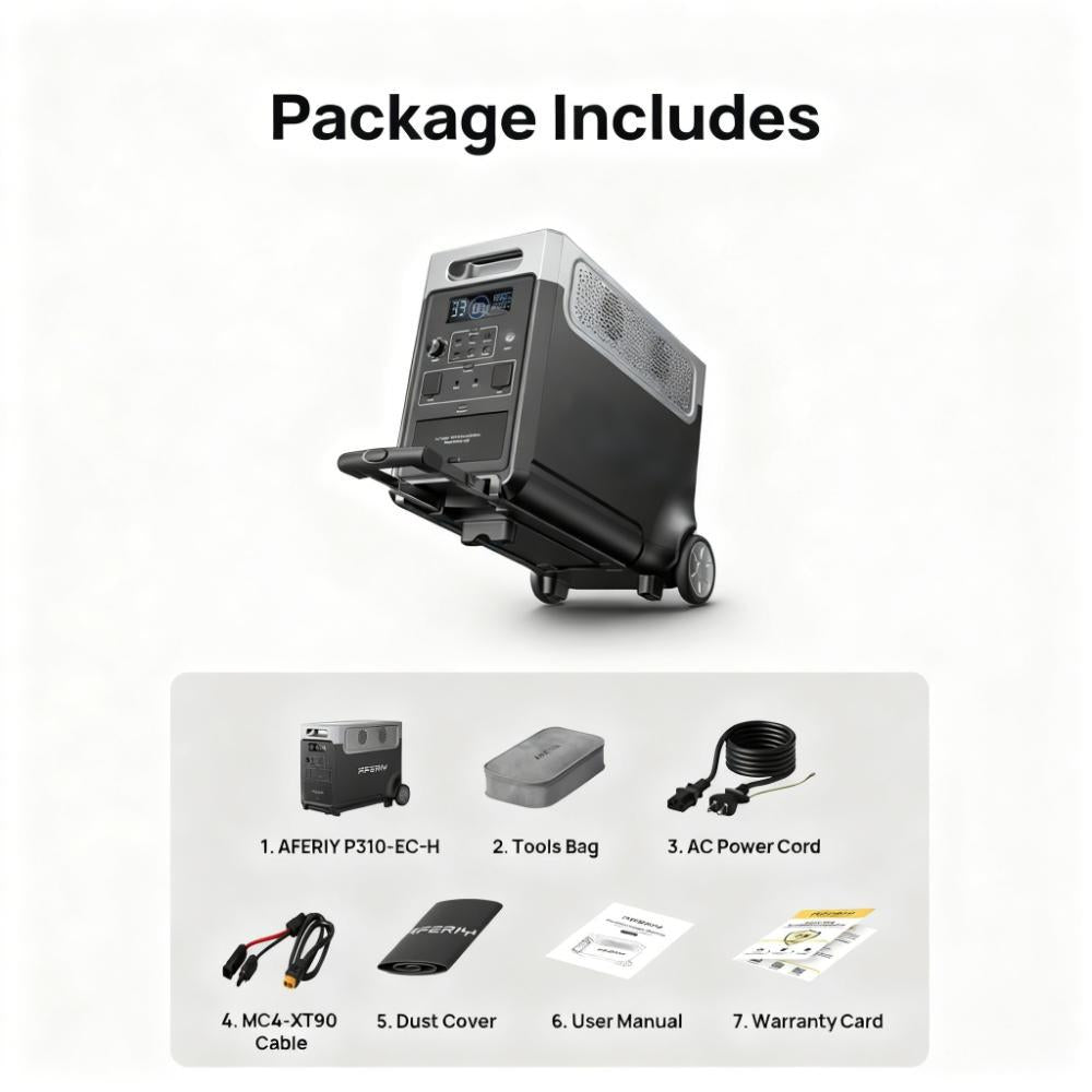 Expandable 3840Wh Power Station, 3600W Output, LiFePO4 & Solar Ready