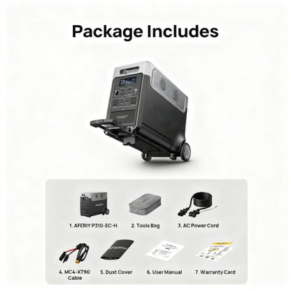 Expandable 3840Wh Power Station, 3600W Output, LiFePO4 & Solar Ready