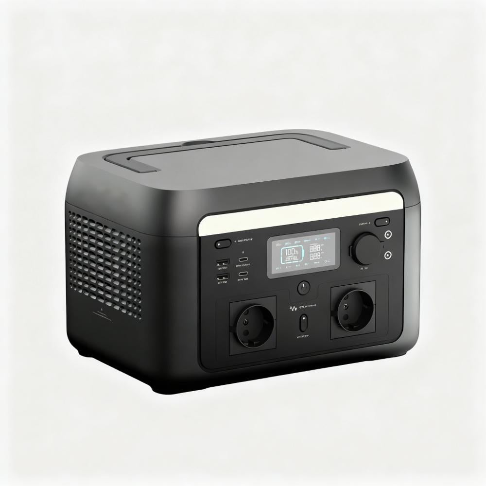 600W Power Station with 9 Ports & PowerBoost - Solar/Car Charging for Camping & Emergencies