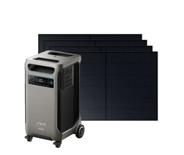 SOLIX F3800 Plus Portable Power Station + 2 sets of 410W Rigid Solar Panels  + FREE Protective Cover