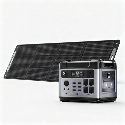 1800W Power Station with 2400W Output, Solar Charging & Smart Control