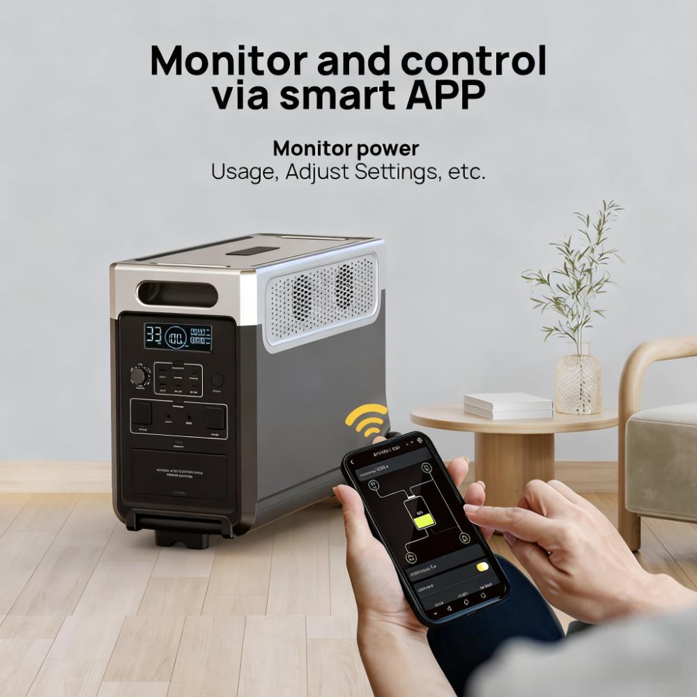 Expandable 3840Wh Power Station, 3600W Output, LiFePO4 & Solar Ready