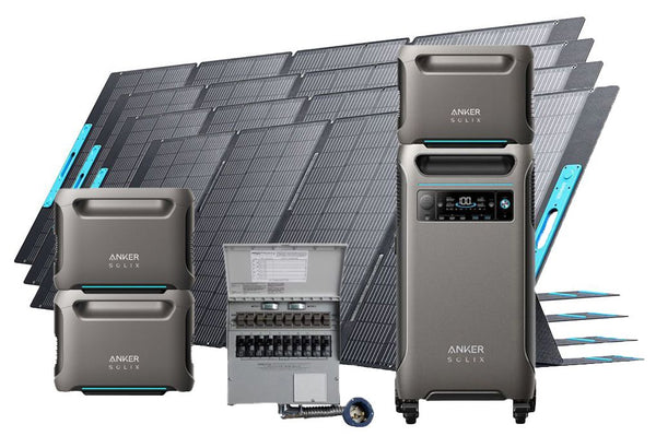 SOLIX F3800 + Expansion Battery*3 + Transfer Switch Kit + PS400 Solar Panel 400W*4 (15360Wh in total)  + FREE Protective Cover