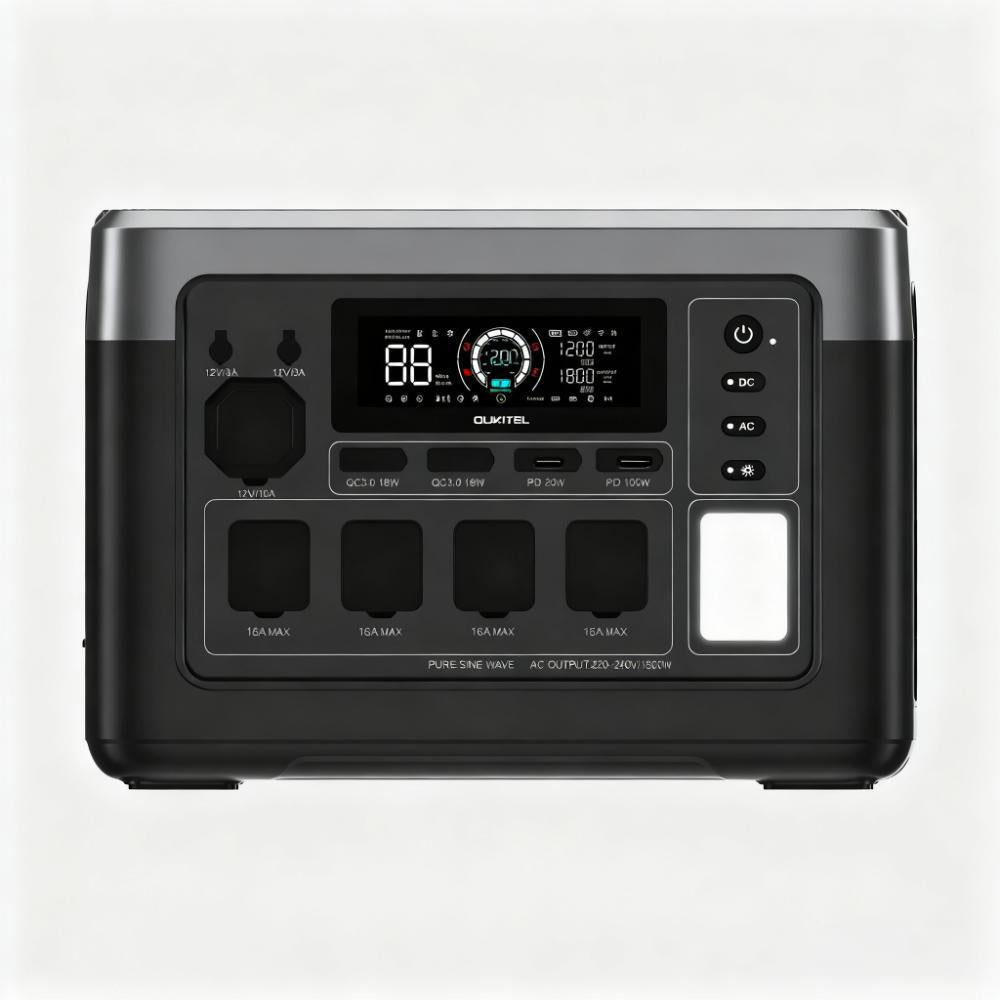 1800W Power Station with 1200W Fast Charge & Solar Input, LiFePO4 & App Control