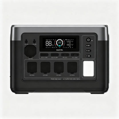 1800W Power Station with 1200W Fast Charge & Solar Input, LiFePO4 & App Control