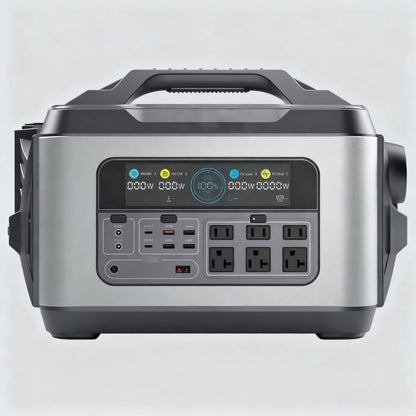 3200Wh Power Station with 3000W Output, 15 Ports & Solar Ready - Aluminum Alloy Design