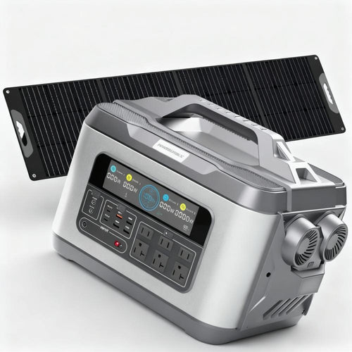 2240Wh LiFePO4 Power Station with 15 Ports & Solar Panel - 2200W Rated, 4500W Surge, 3000+ Cycles