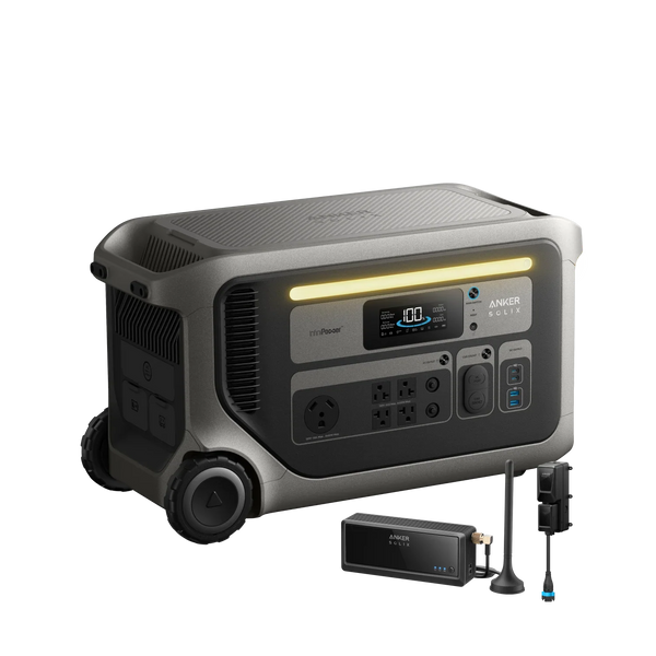 SOLIX F3000 Power Station + Power Saver Kits (+ Free TT-30 Charging Cable)